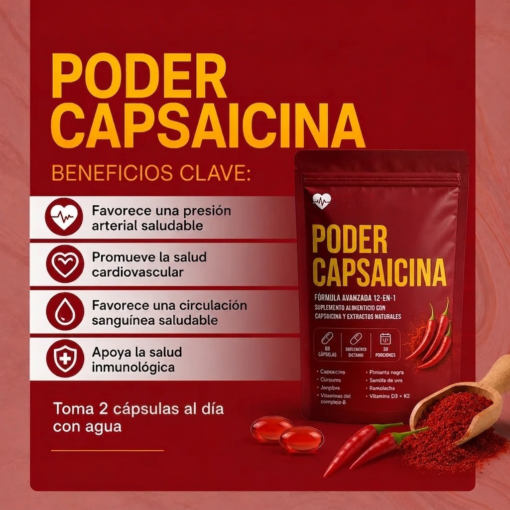 Poder Capsaicina® — Terminá con la mala circulación. Sentite vivo de nuevo.