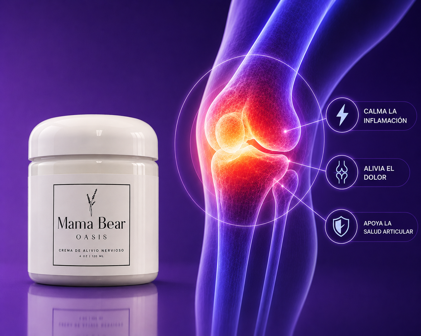 Mama Bear® Crema Premium | Alivio para Dolor, Hormigueo y Entumecimiento